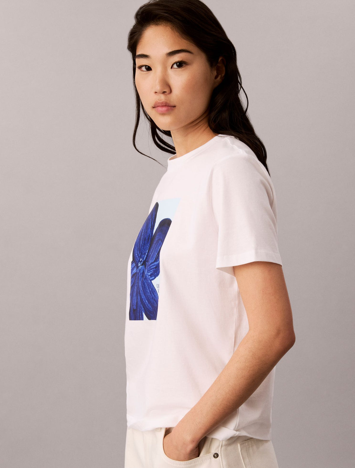 Floral Graphic Logo Tee - Calvin Klein Women