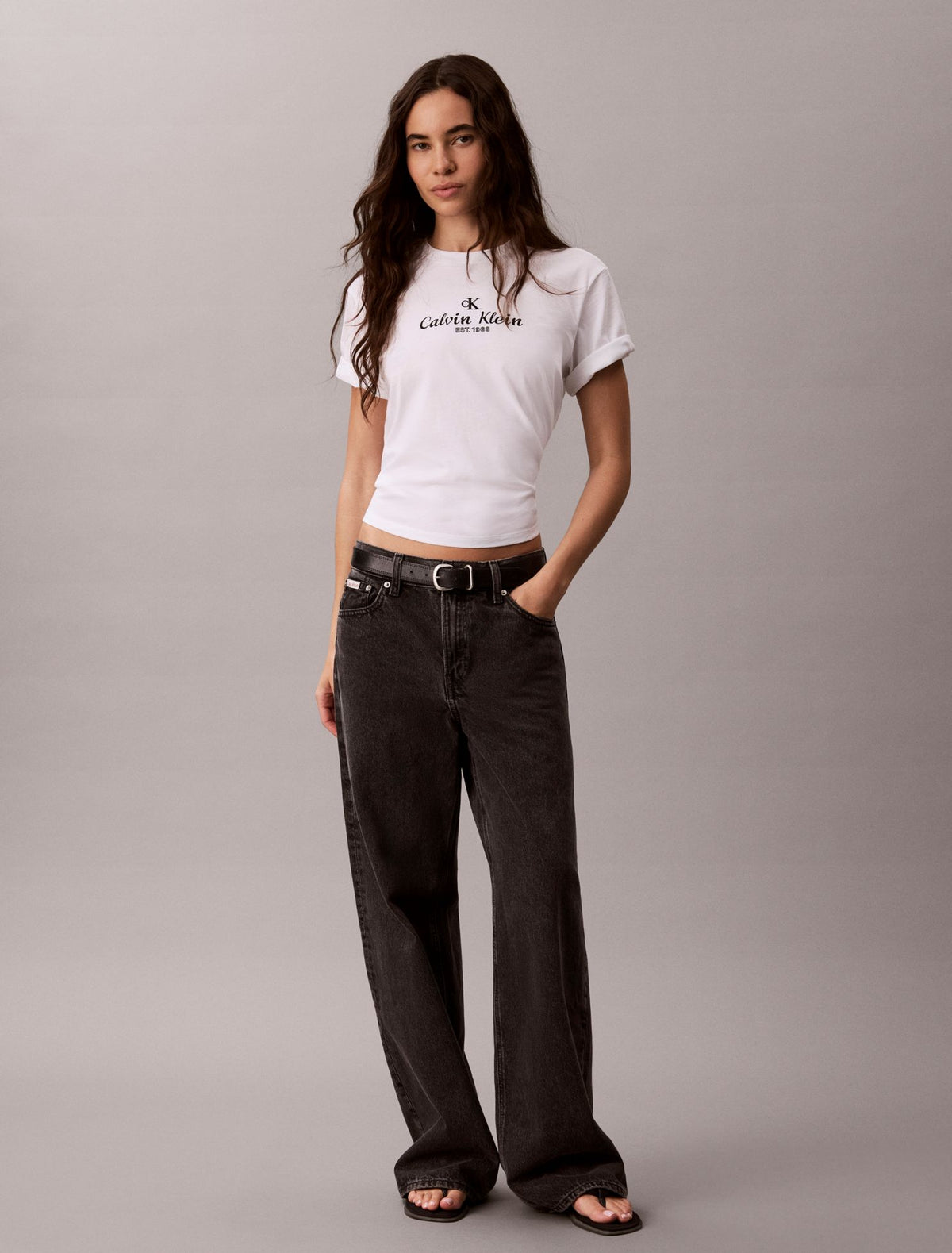 Crest Logo Boxy Tee - Calvin Klein Women