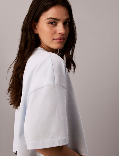 Denim Monologo Boxy T-Shirt - Calvin Klein Women