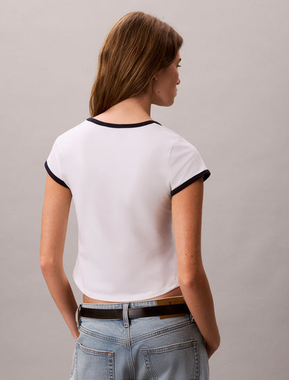 Monologo Graphic Slim T-Shirt - Calvin Klein Women
