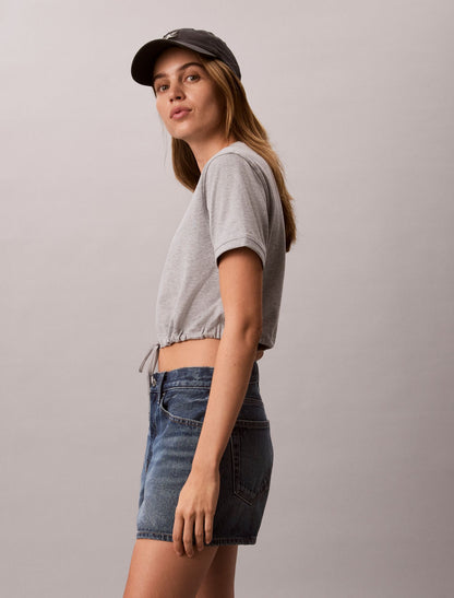 Monologo Cropped T-Shirt - Calvin Klein Women
