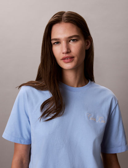 Cursive Calvin Klein Graphic Boxy Tee - Calvin Klein Women