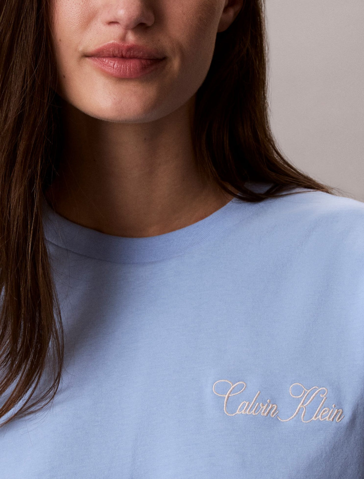 Cursive Calvin Klein Graphic Boxy Tee - Calvin Klein Women