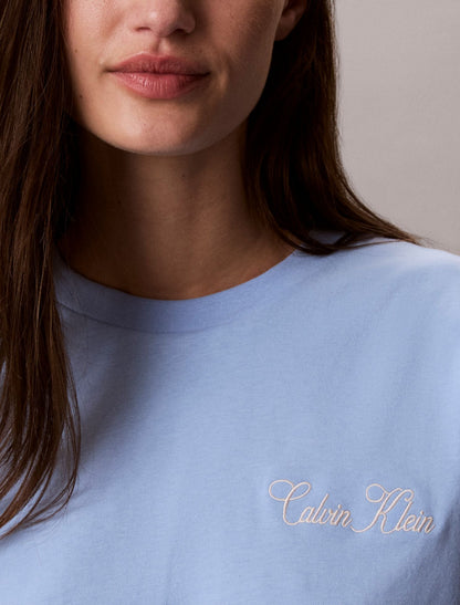Cursive Calvin Klein Graphic Boxy Tee - Calvin Klein Women