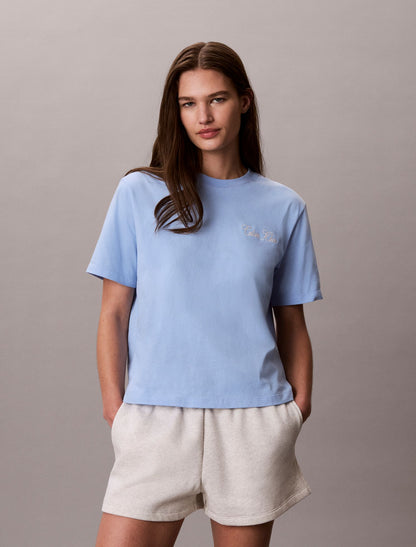 Cursive Calvin Klein Graphic Boxy Tee - Calvin Klein Women