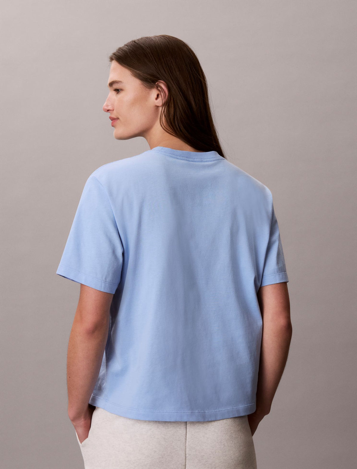 Cursive Calvin Klein Graphic Boxy Tee - Calvin Klein Women