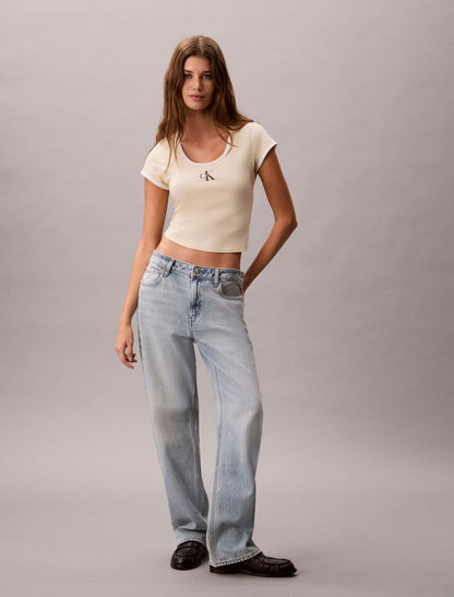 Monologo Graphic Slim T-Shirt - Calvin Klein Women
