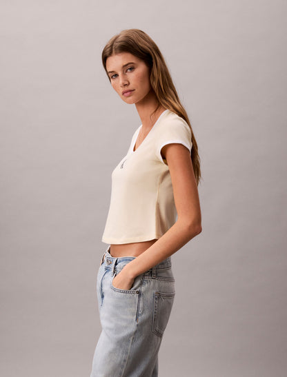 Monologo Graphic Slim T-Shirt - Calvin Klein Women