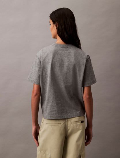 Standard Logo Boxy Fit Crewneck T-Shirt - Calvin Klein Women