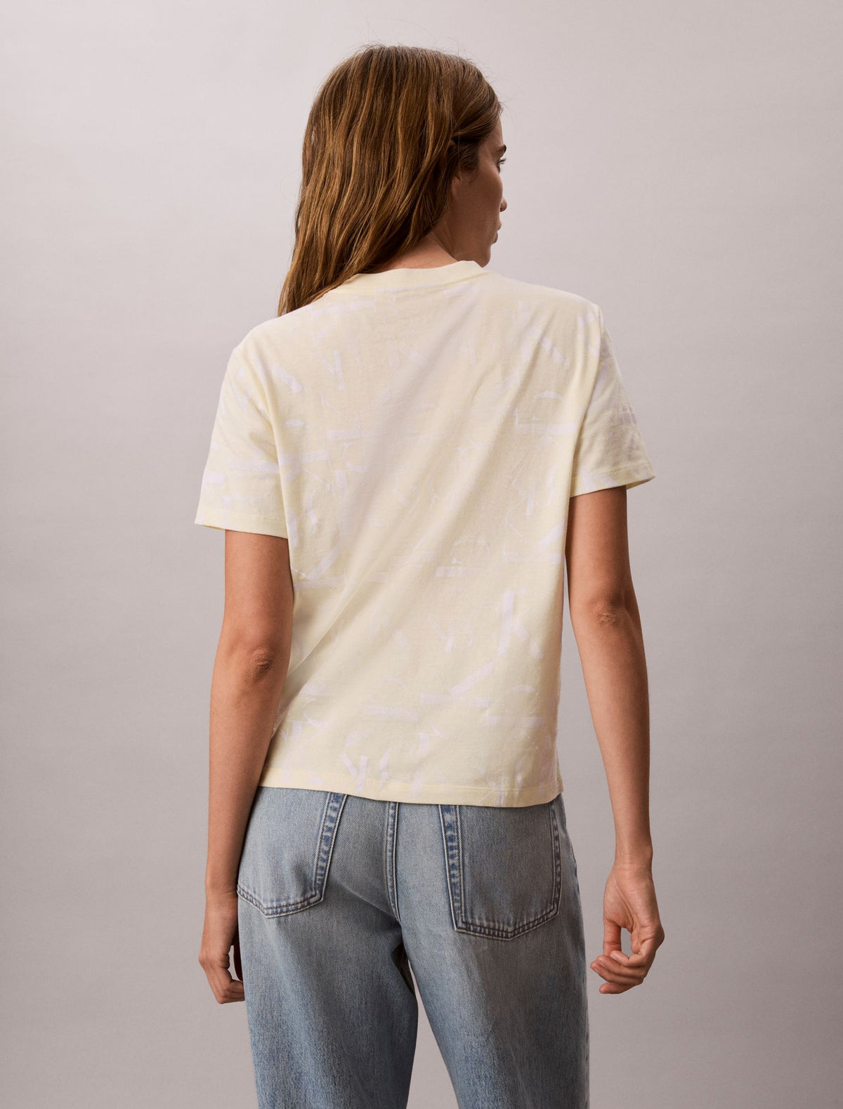 Allover Faded Monogram Classic T-Shirt - Calvin Klein Women