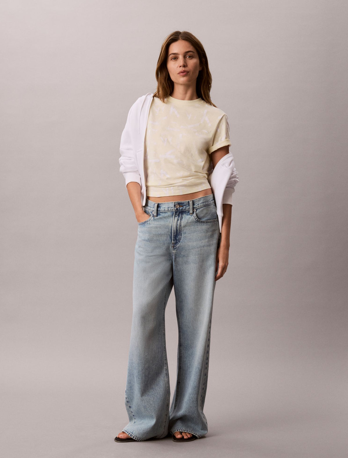 Allover Faded Monogram Classic T-Shirt - Calvin Klein Women