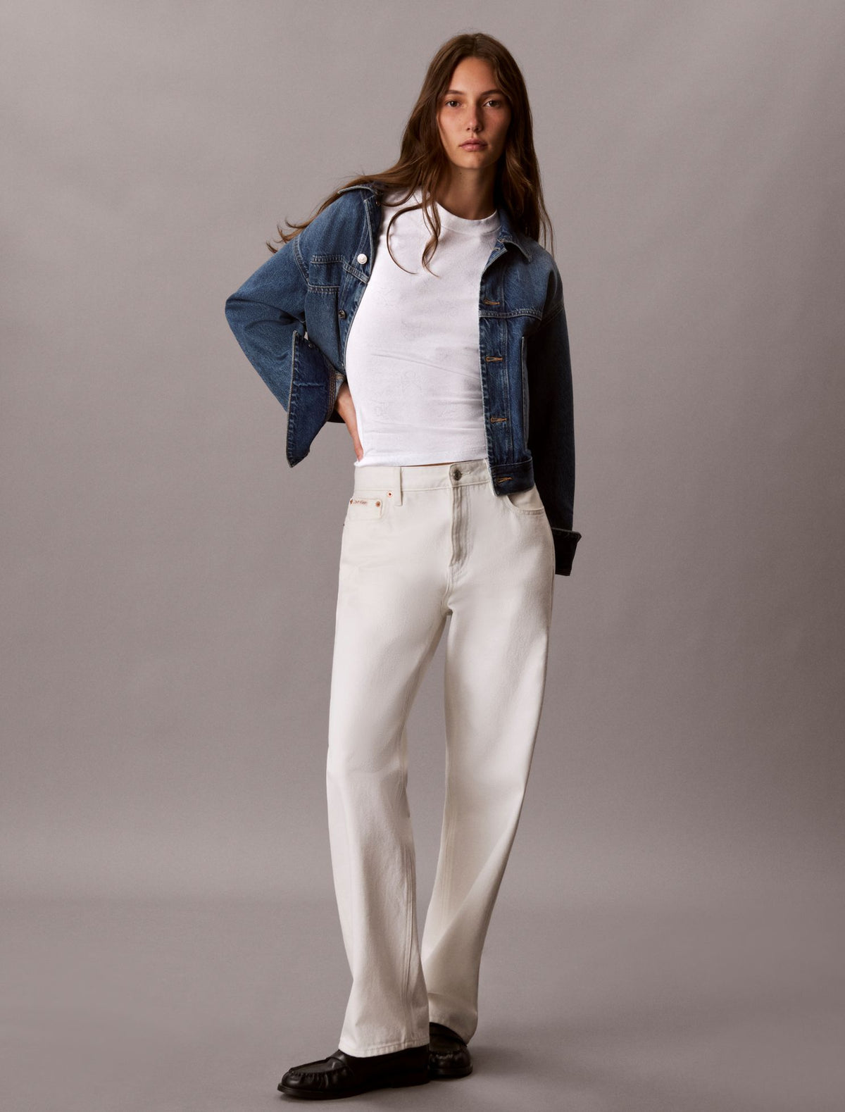 Allover Monogram Slim T-Shirt - Calvin Klein Women