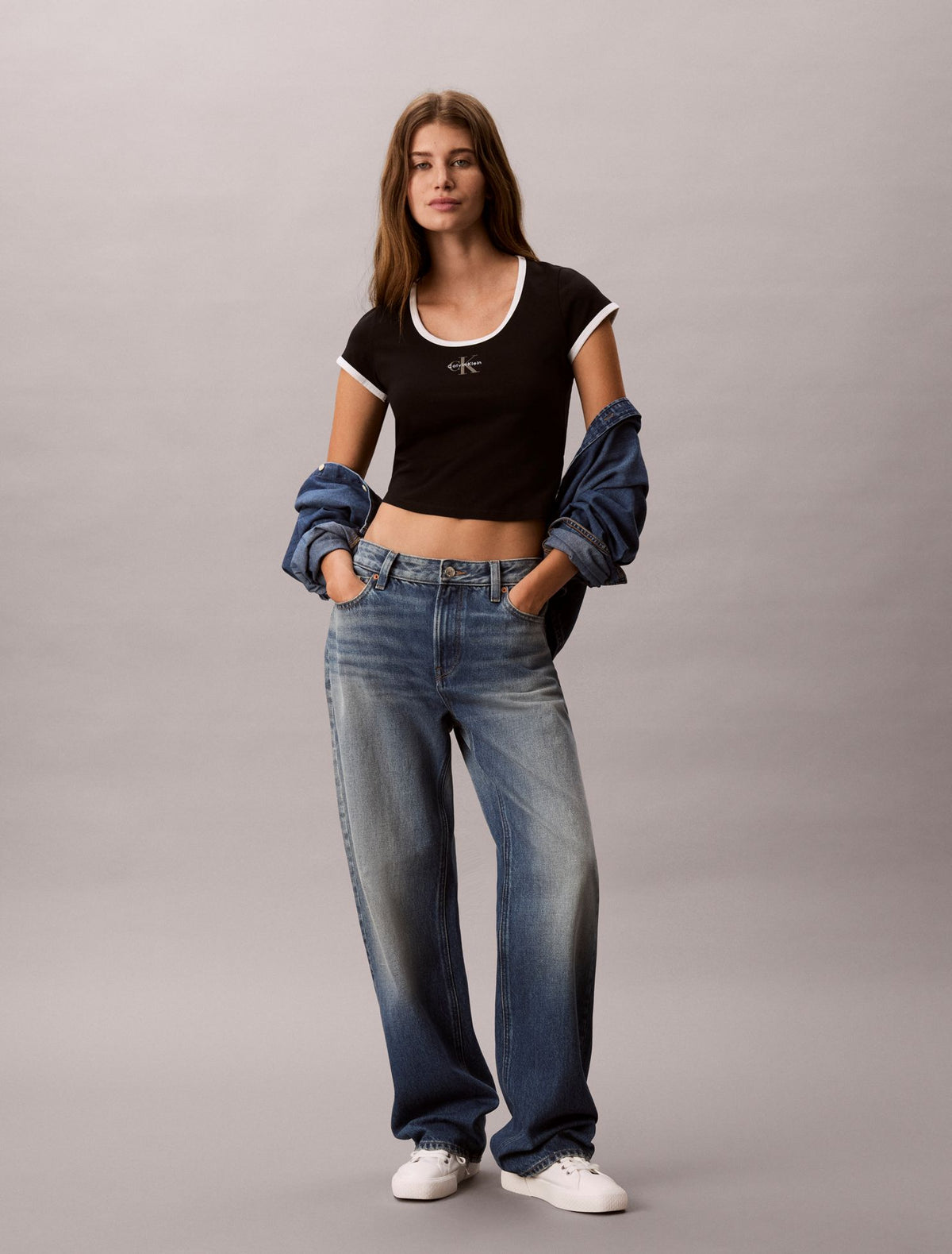 Monologo Graphic Slim T-Shirt - Calvin Klein Women