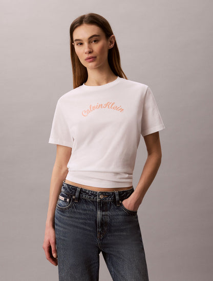 Felt Logo Graphic Classic T-Shirt - Calvin Klein Women