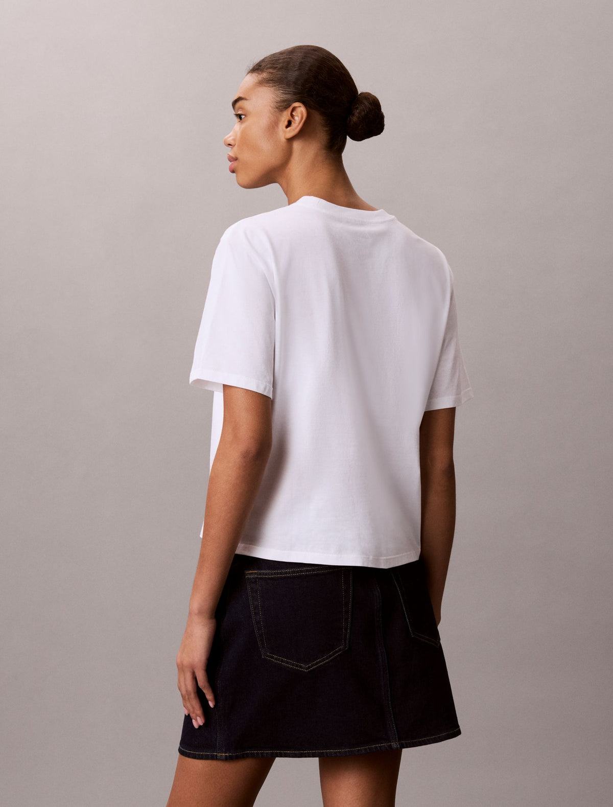 Cursive Calvin Klein Graphic Boxy Tee - Calvin Klein Women