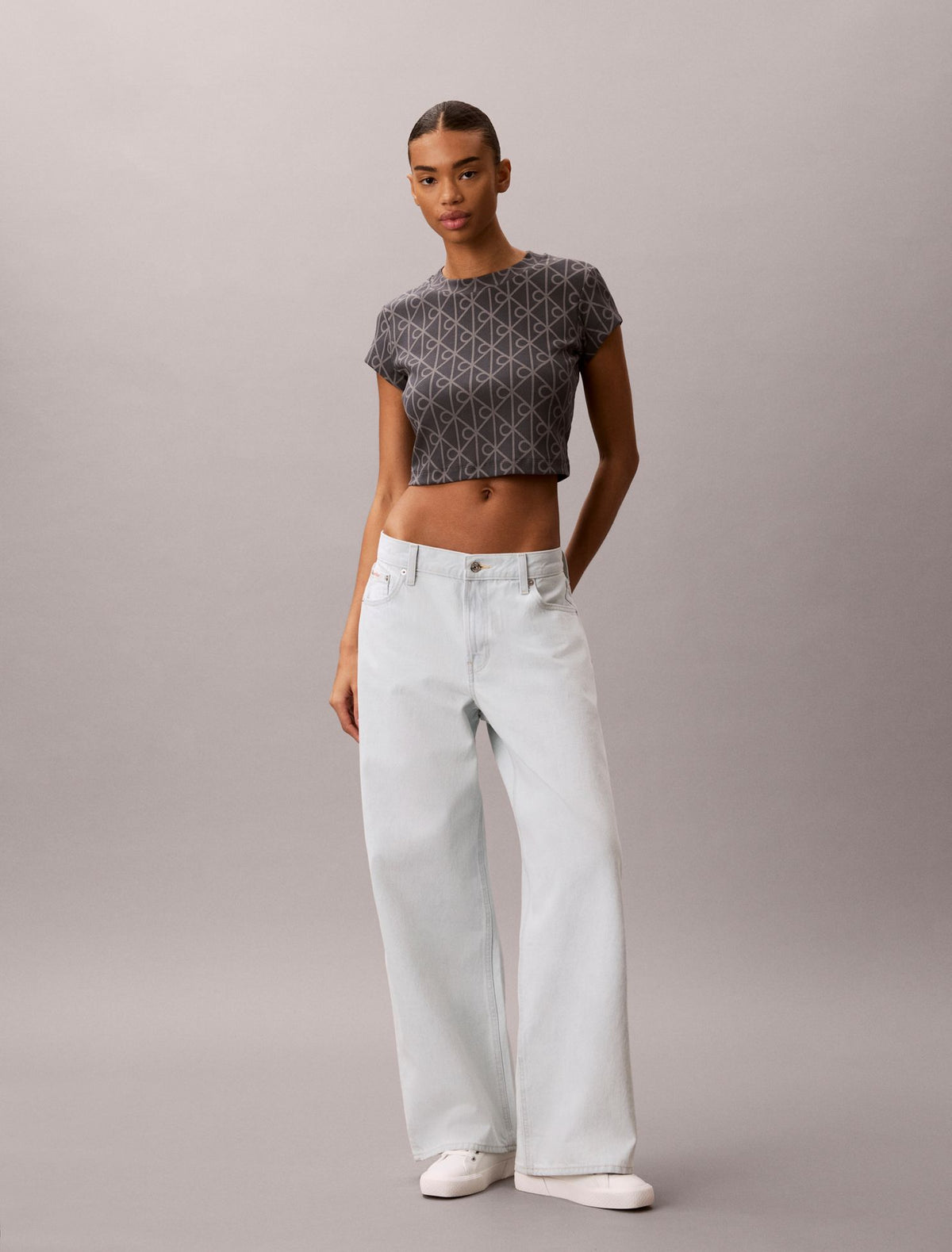 Emblem Logo Baby Tee - Calvin Klein Women