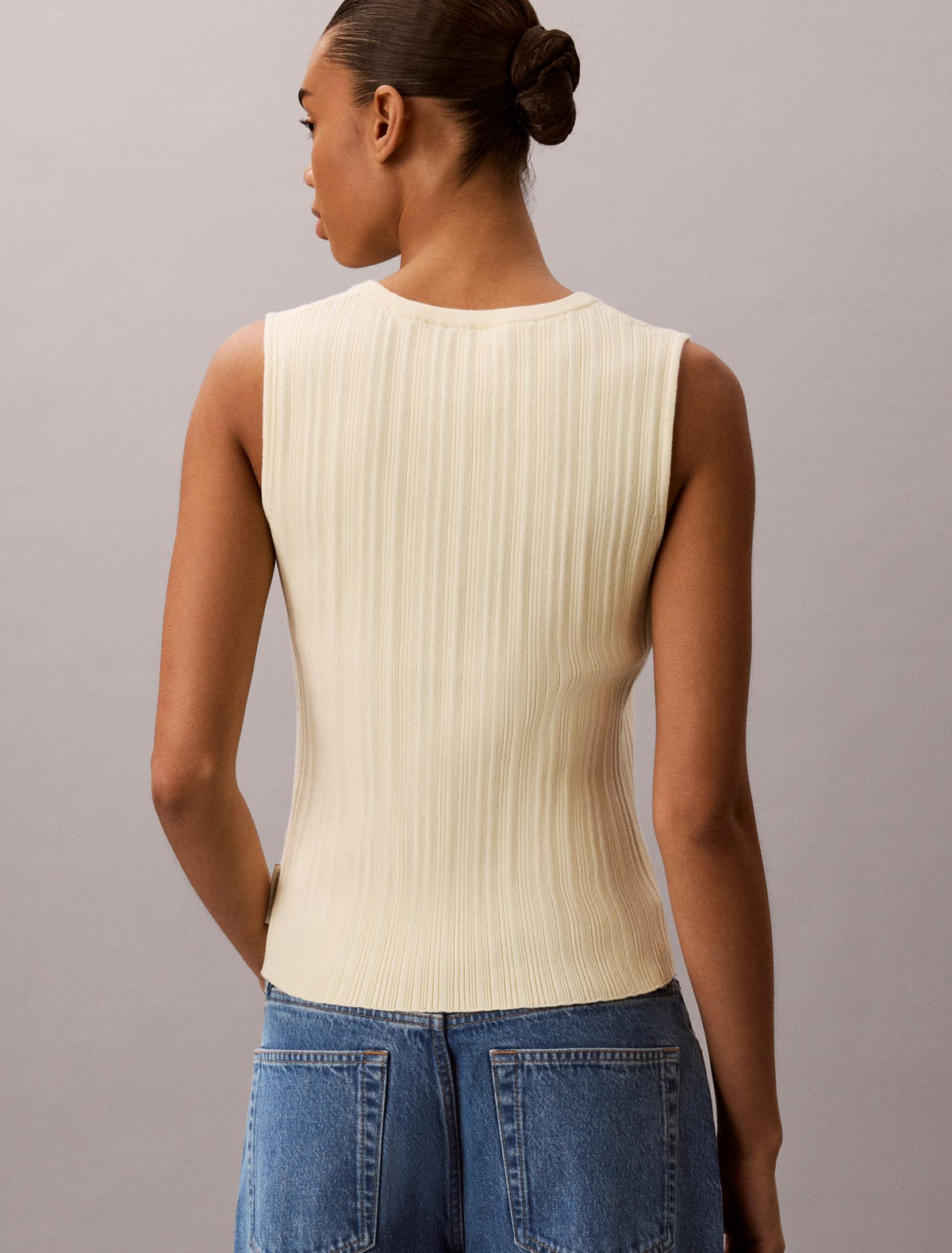 Rib V-Neck Tank Top - Calvin Klein Women