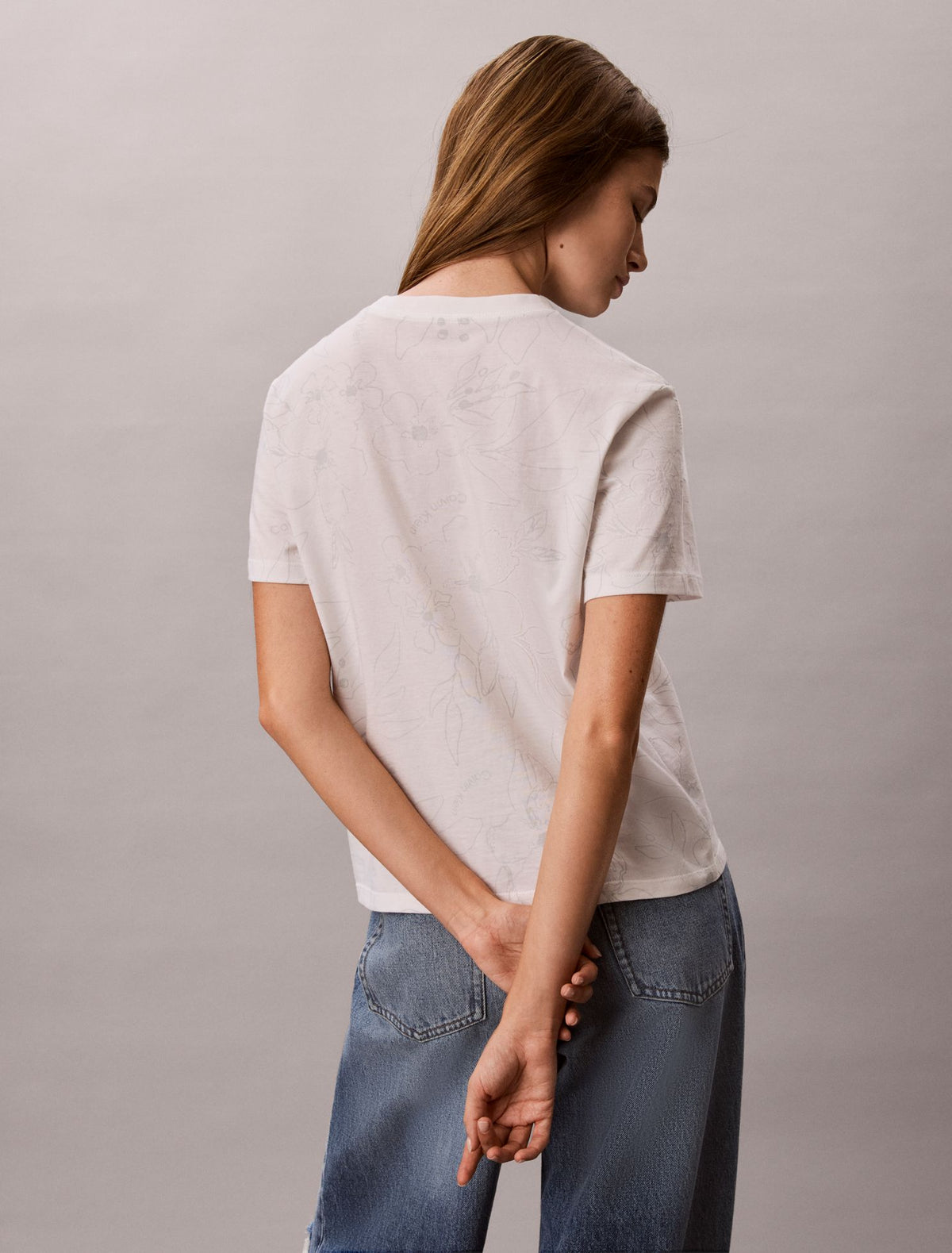 Floral Print Classic T-Shirt - Calvin Klein Women