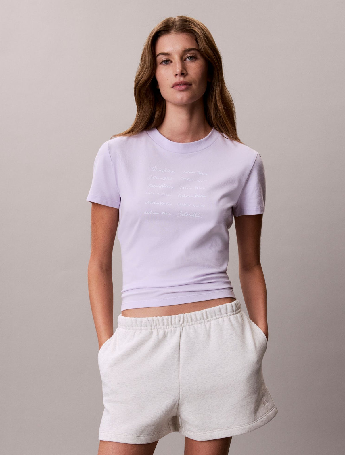 Logo Font Graphic Slim T-Shirt - Calvin Klein Women