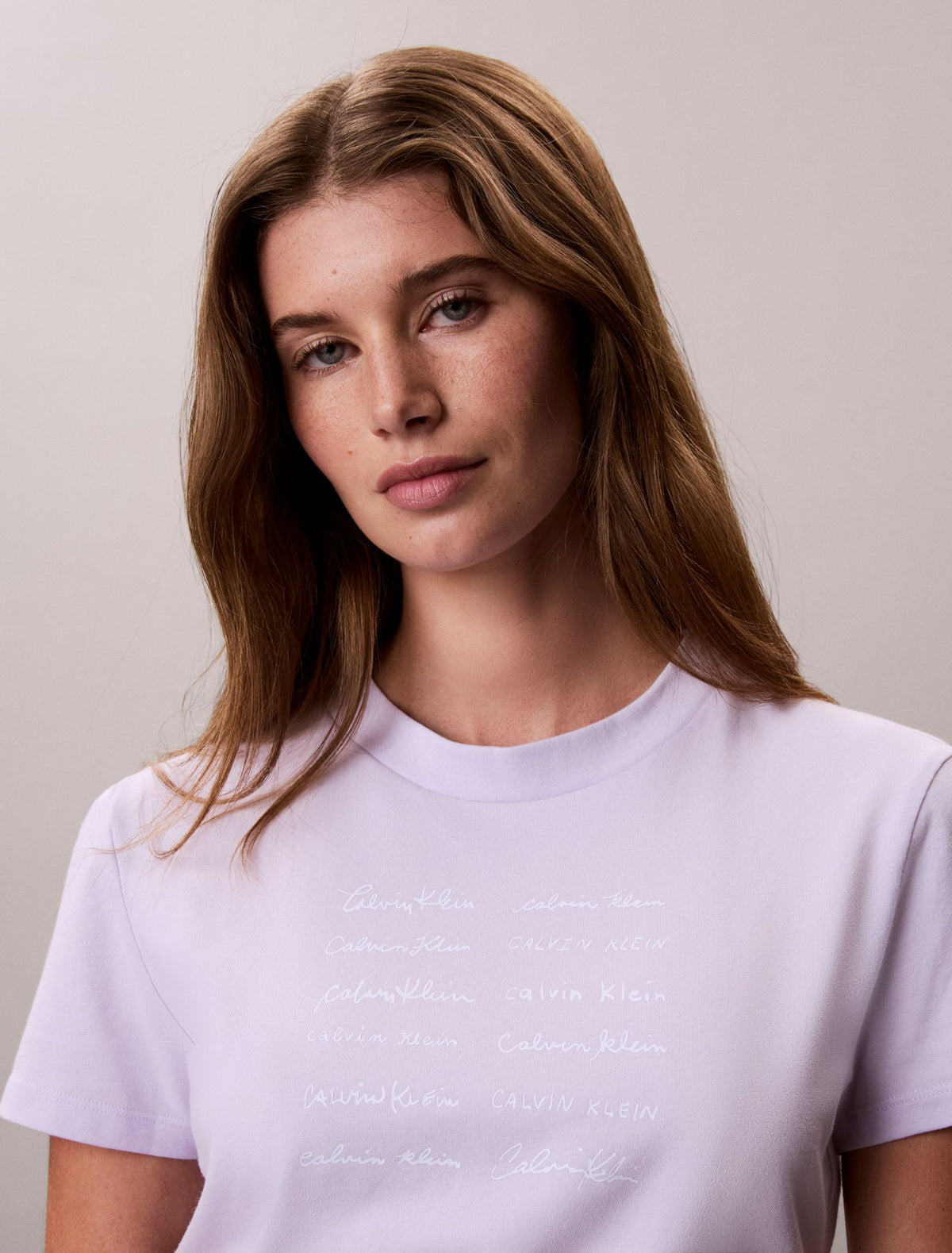 Logo Font Graphic Slim T-Shirt - Calvin Klein Women