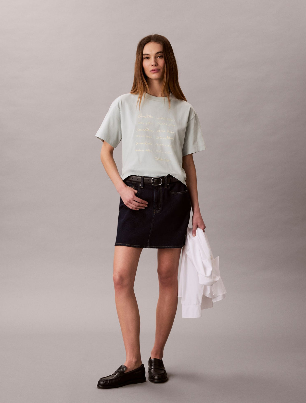 Logo Font Graphic Boxy T-Shirt - Calvin Klein Women