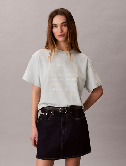 Logo Font Graphic Boxy T-Shirt - Calvin Klein Women