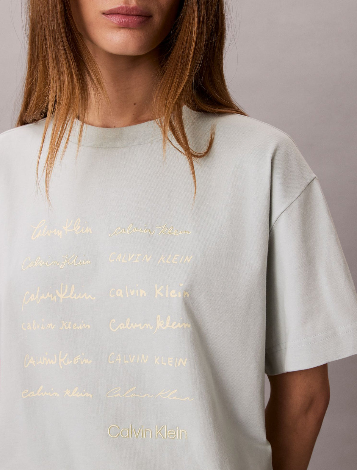 Logo Font Graphic Boxy T-Shirt - Calvin Klein Women