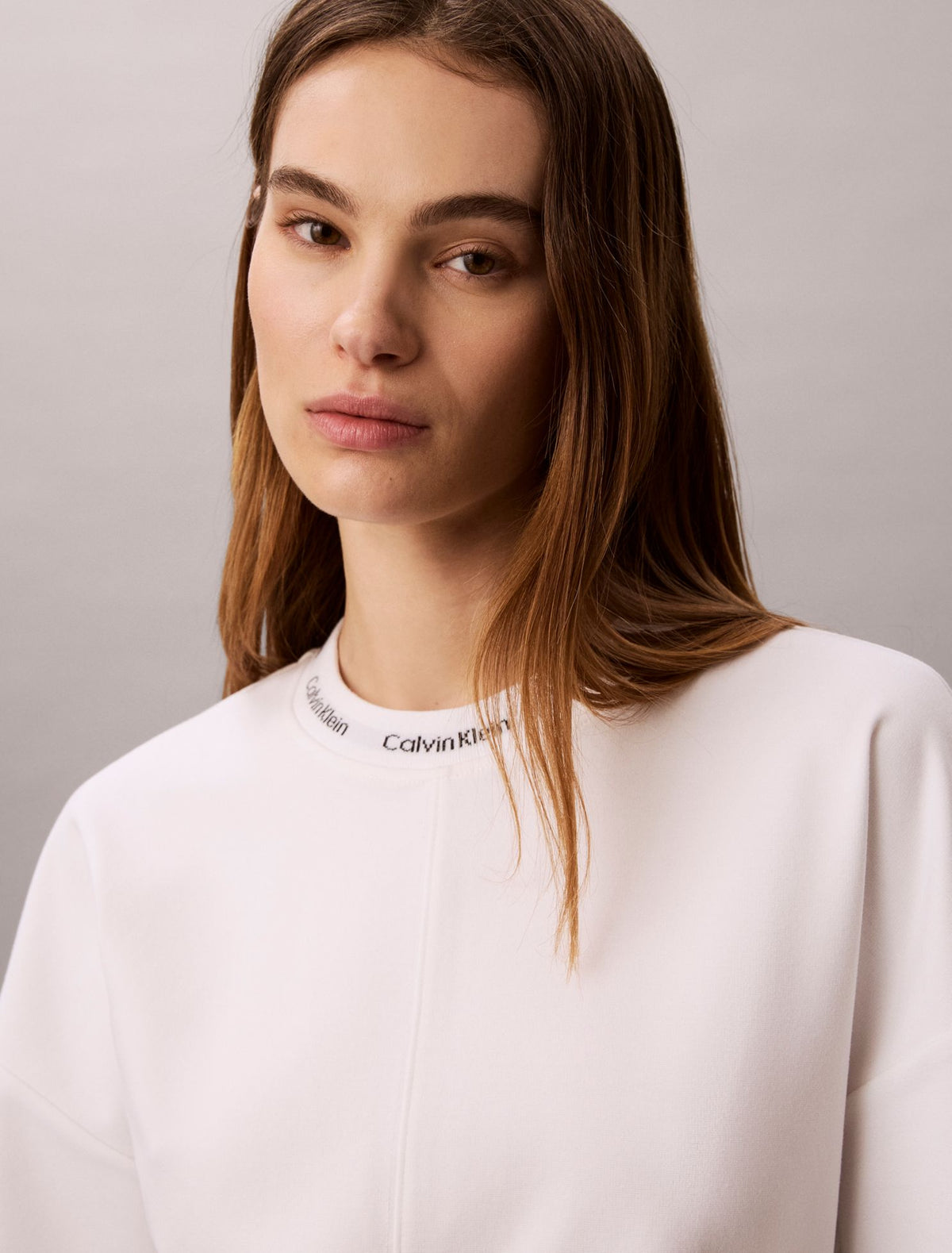 Logo Jacquard Boxy T-Shirt - Calvin Klein Women
