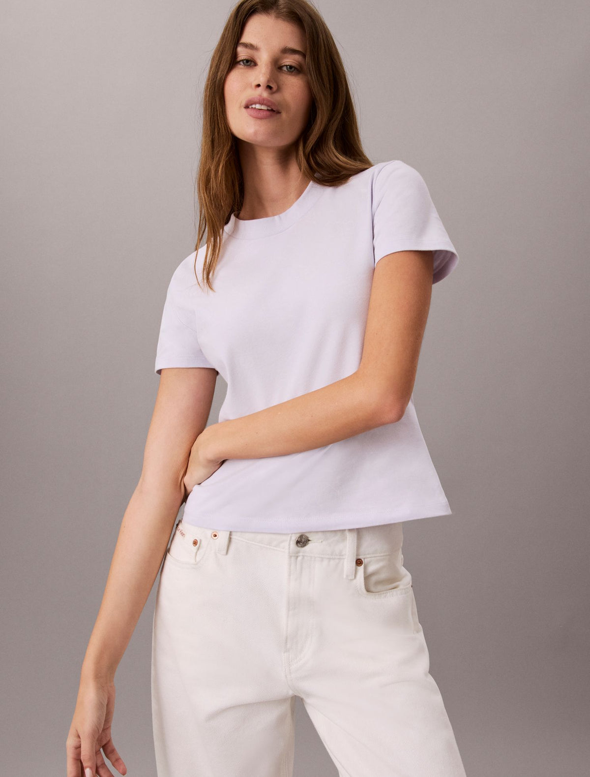 Allover Monogram Slim T-Shirt - Calvin Klein Women