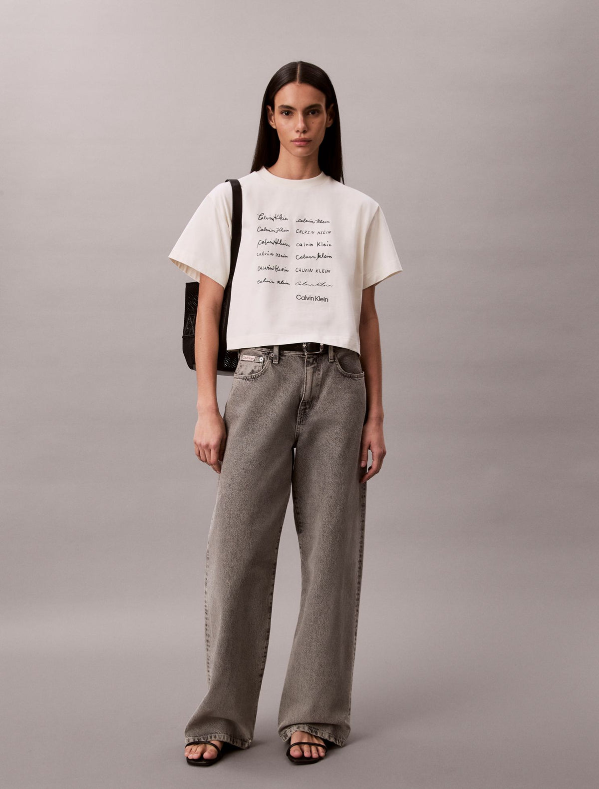 Logo Font Graphic Boxy T-Shirt - Calvin Klein Women