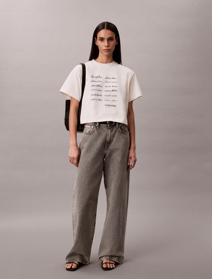 Logo Font Graphic Boxy T-Shirt - Calvin Klein Women