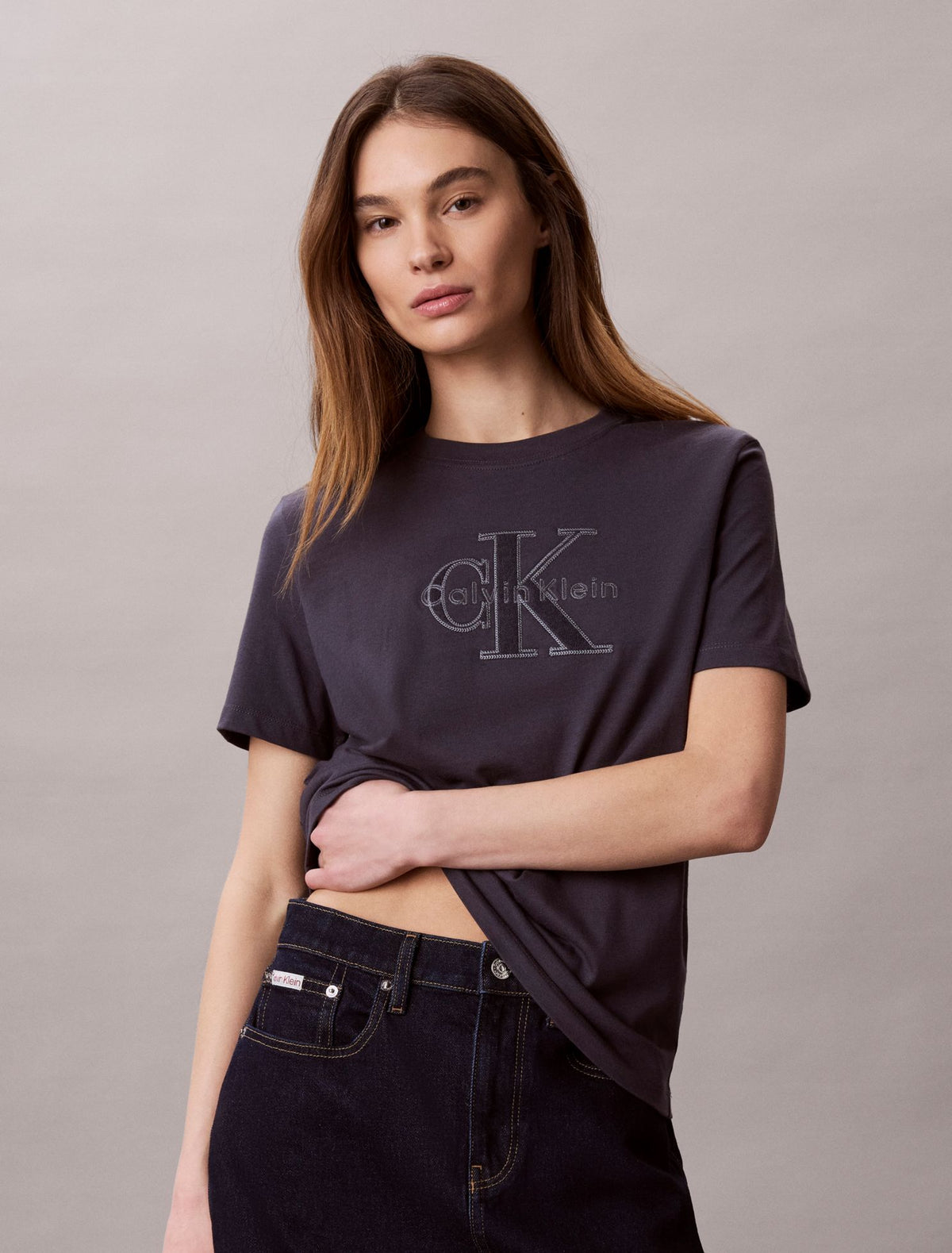 Baby Terry Monologo Graphic Tee - Calvin Klein Women
