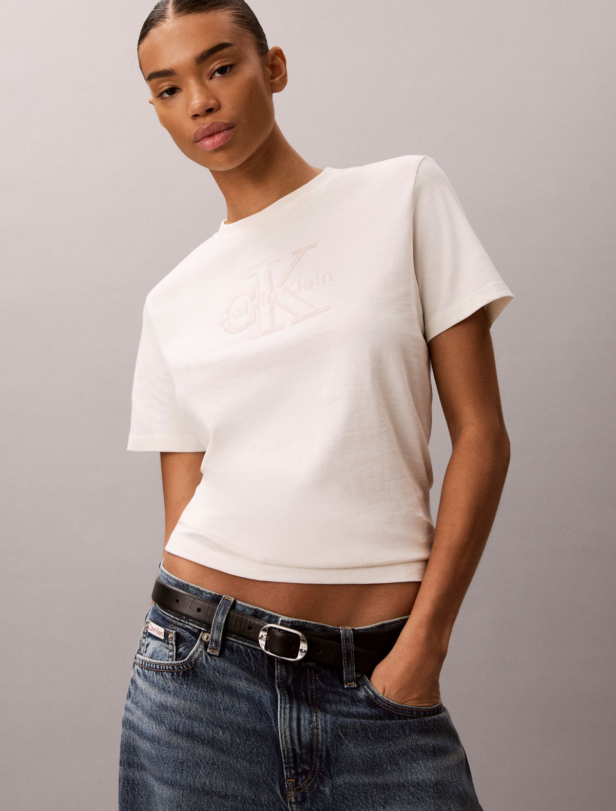 Baby Terry Monologo Graphic Tee - Calvin Klein Women