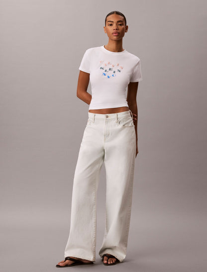 Slim Tiered Logo Graphic Tee - Calvin Klein Women