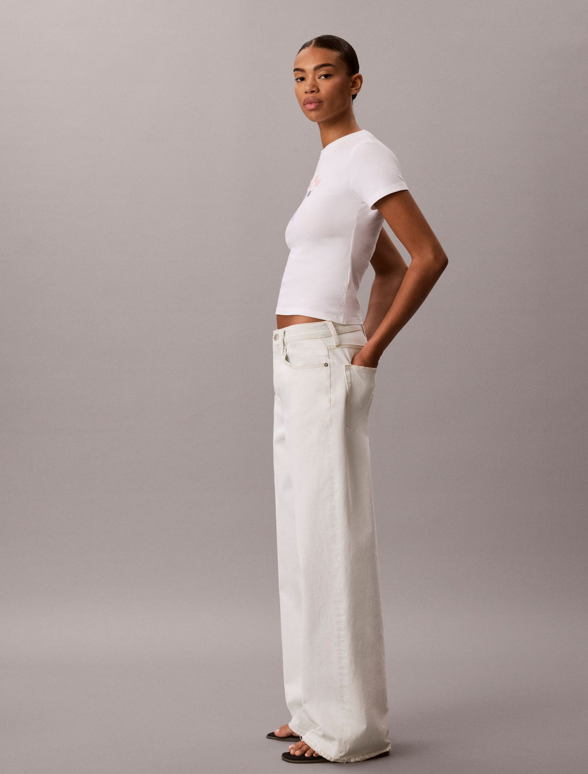 Slim Tiered Logo Graphic Tee - Calvin Klein Women