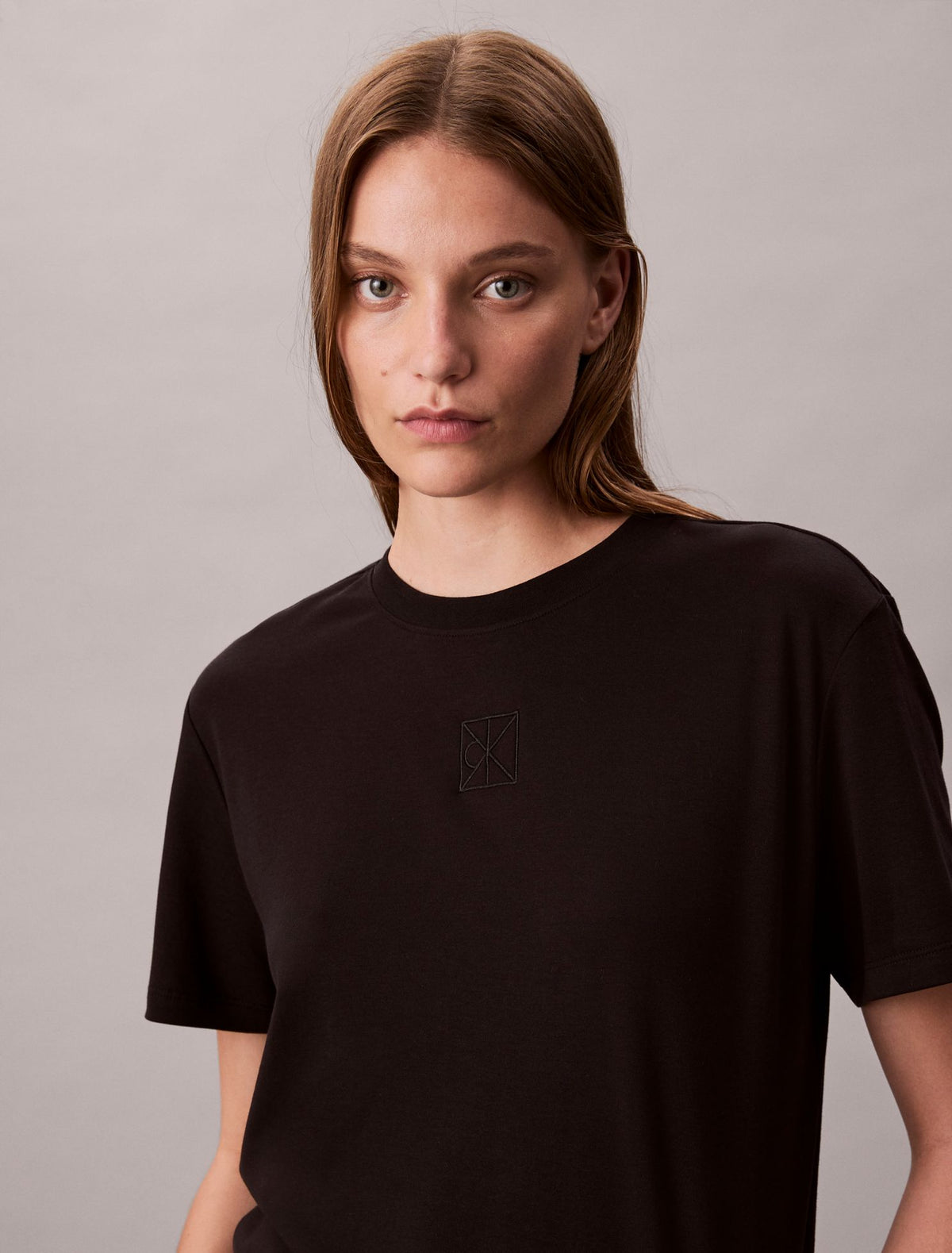 Supima Cotton Emblem Logo Graphic Classic T-Shirt - Calvin Klein Women