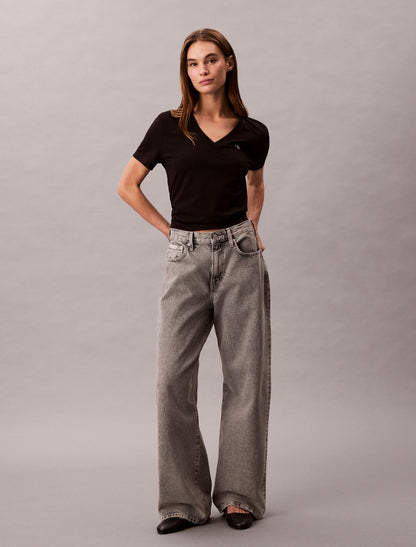 Monogram V-Neck T-Shirt - Calvin Klein Women