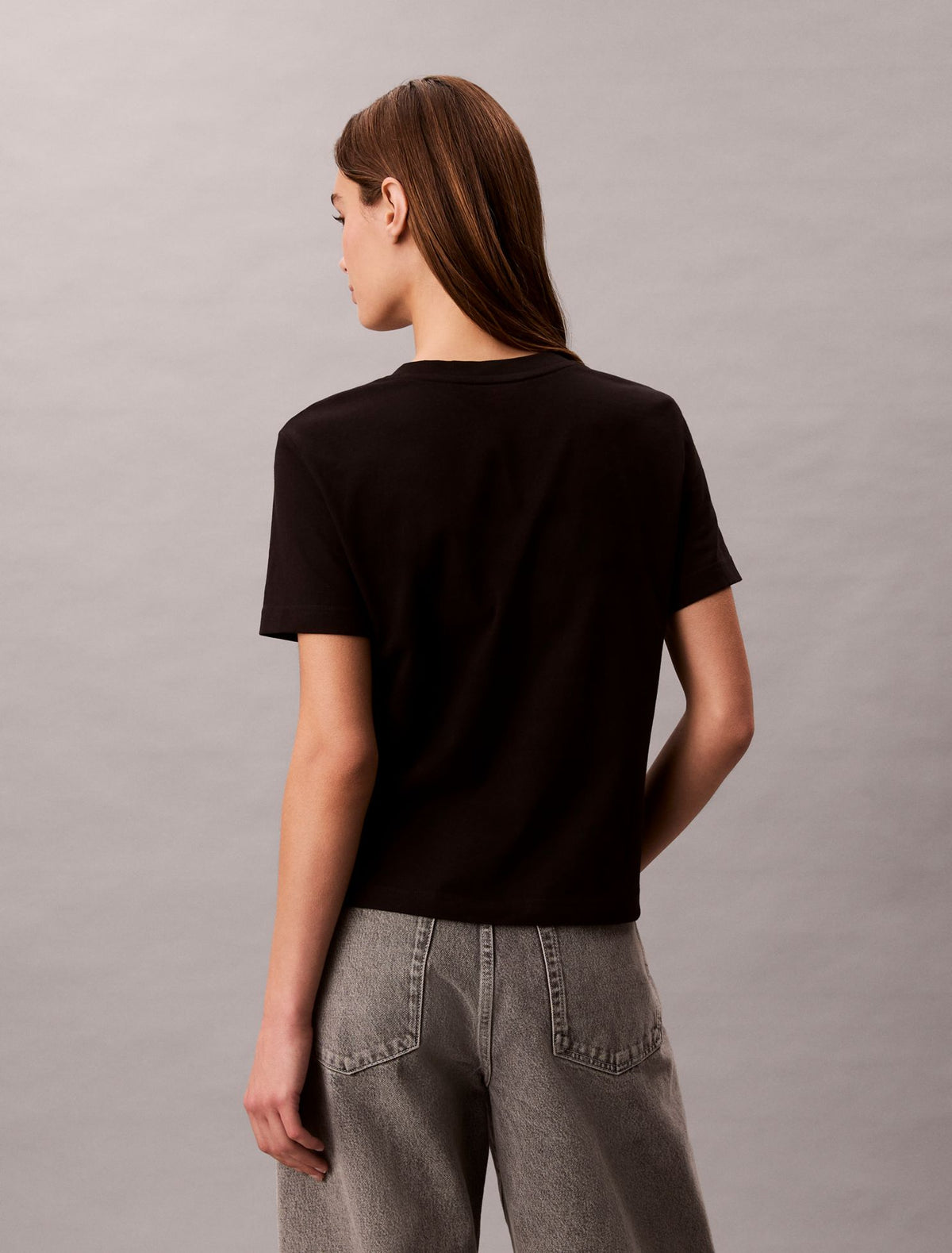 Monogram V-Neck T-Shirt - Calvin Klein Women