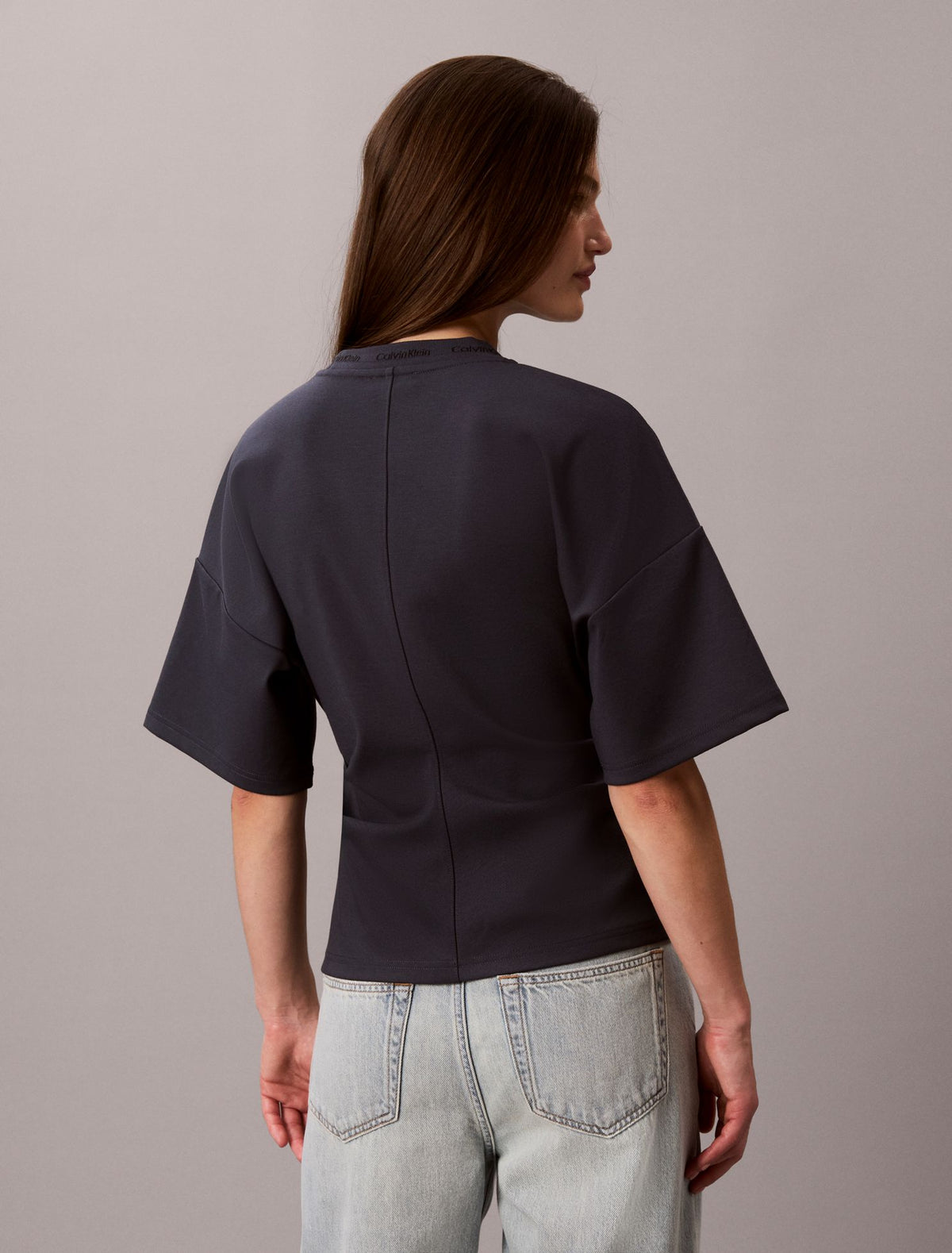 Logo Jacquard Boxy T-Shirt - Calvin Klein Women