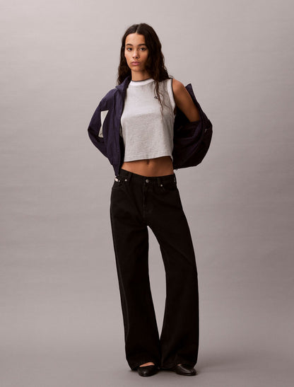 Monogram Cropped Muscle Tank - Calvin Klein Women