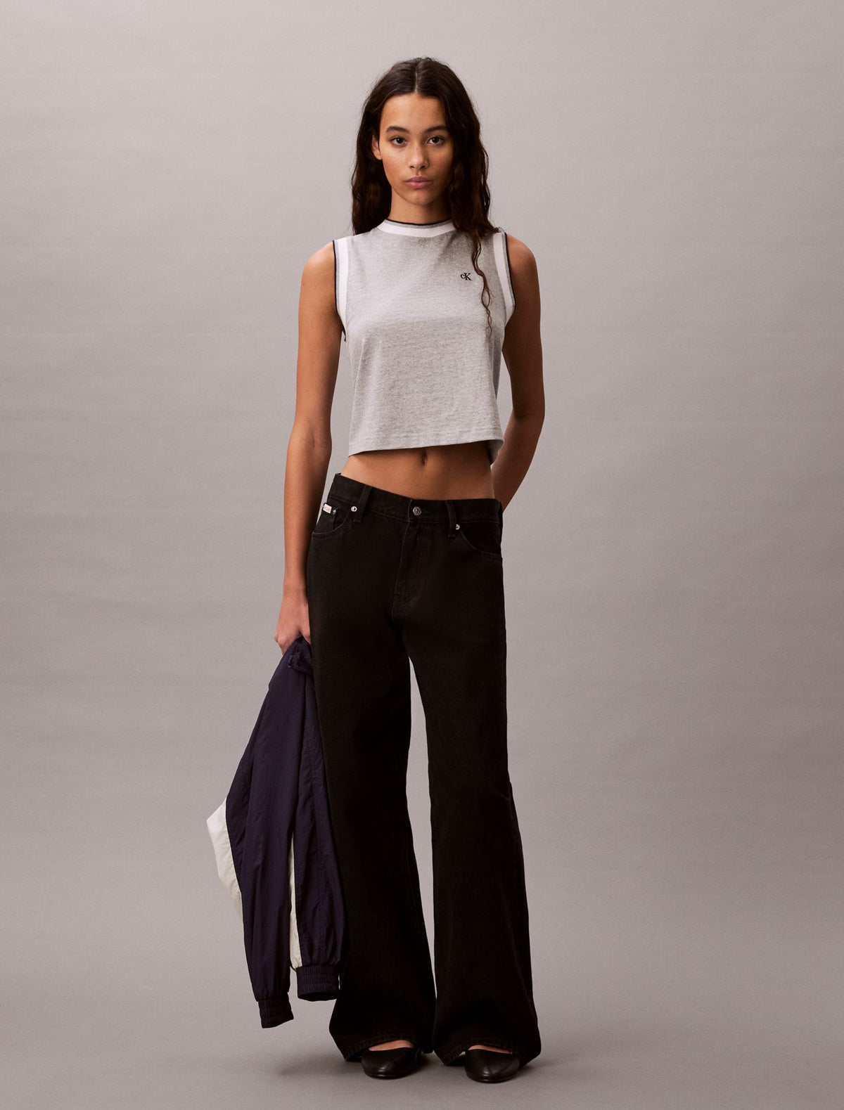 Monogram Cropped Muscle Tank - Calvin Klein Women