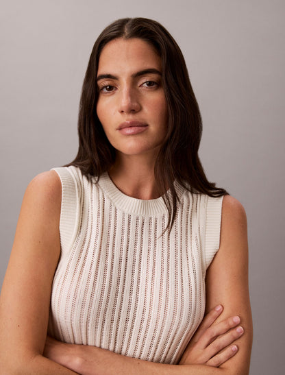Open Stitch Sweater Tank - Calvin Klein Women