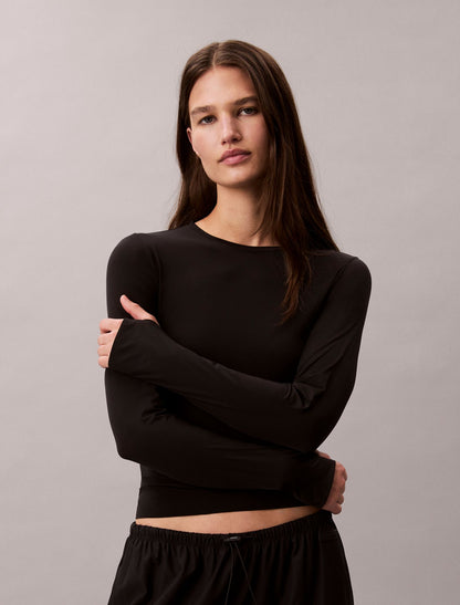 Nylon Stretch Slim T-Shirt - Calvin Klein Women