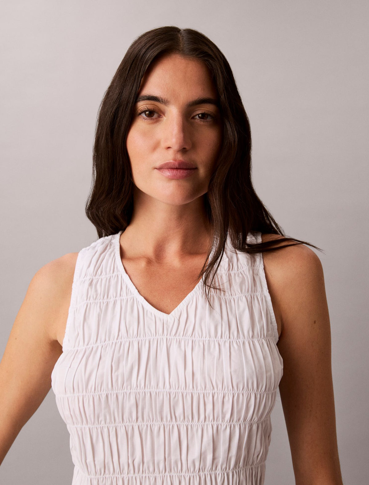 Cotton Poplin Sleeveless Top - Calvin Klein Women