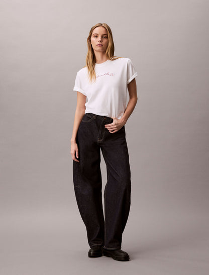 Script Logo Graphic Boxy T-Shirt - Calvin Klein Women