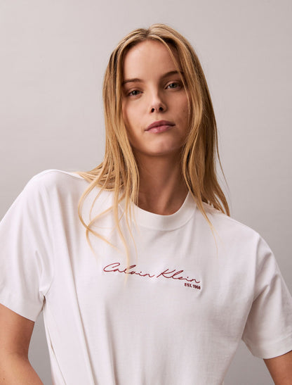 Script Logo Graphic Boxy T-Shirt - Calvin Klein Women