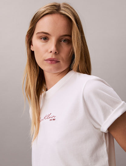 Script Logo Graphic Boxy T-Shirt - Calvin Klein Women