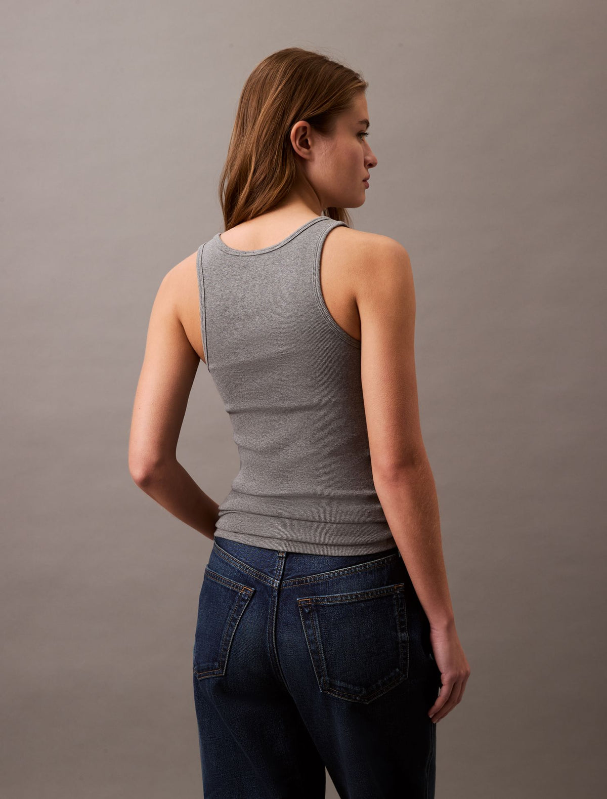 Cotton Contour Rib Tank - Calvin Klein Women