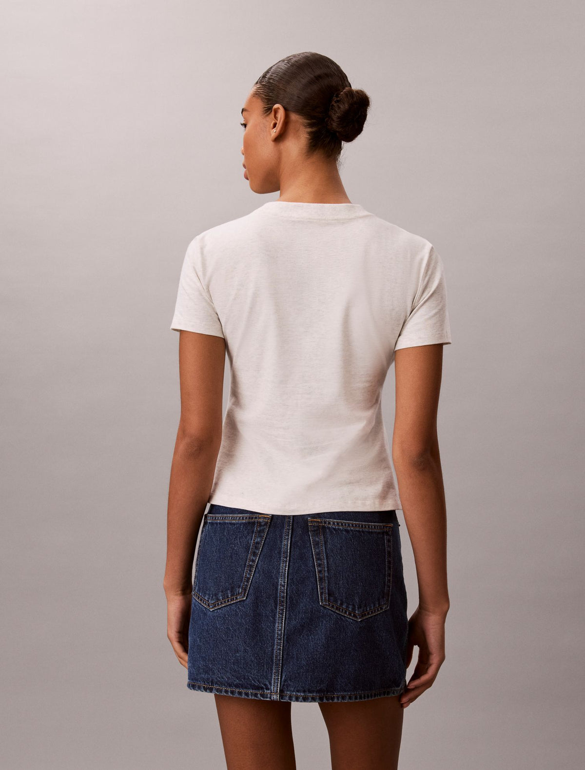 Raised Script Logo Graphic Slim T-Shirt - Calvin Klein Women