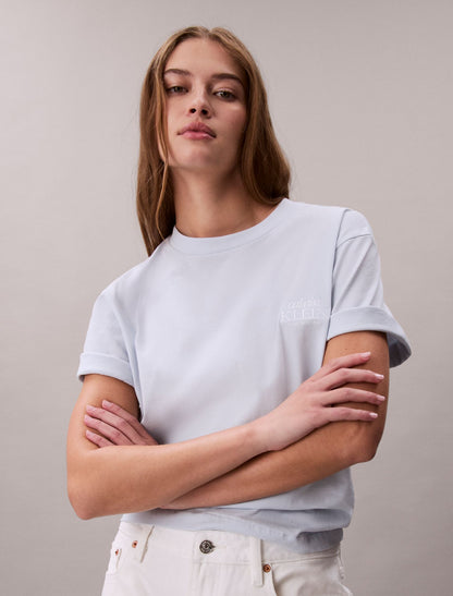 Embroidered Logo Graphic Boxy T-Shirt - Calvin Klein Women